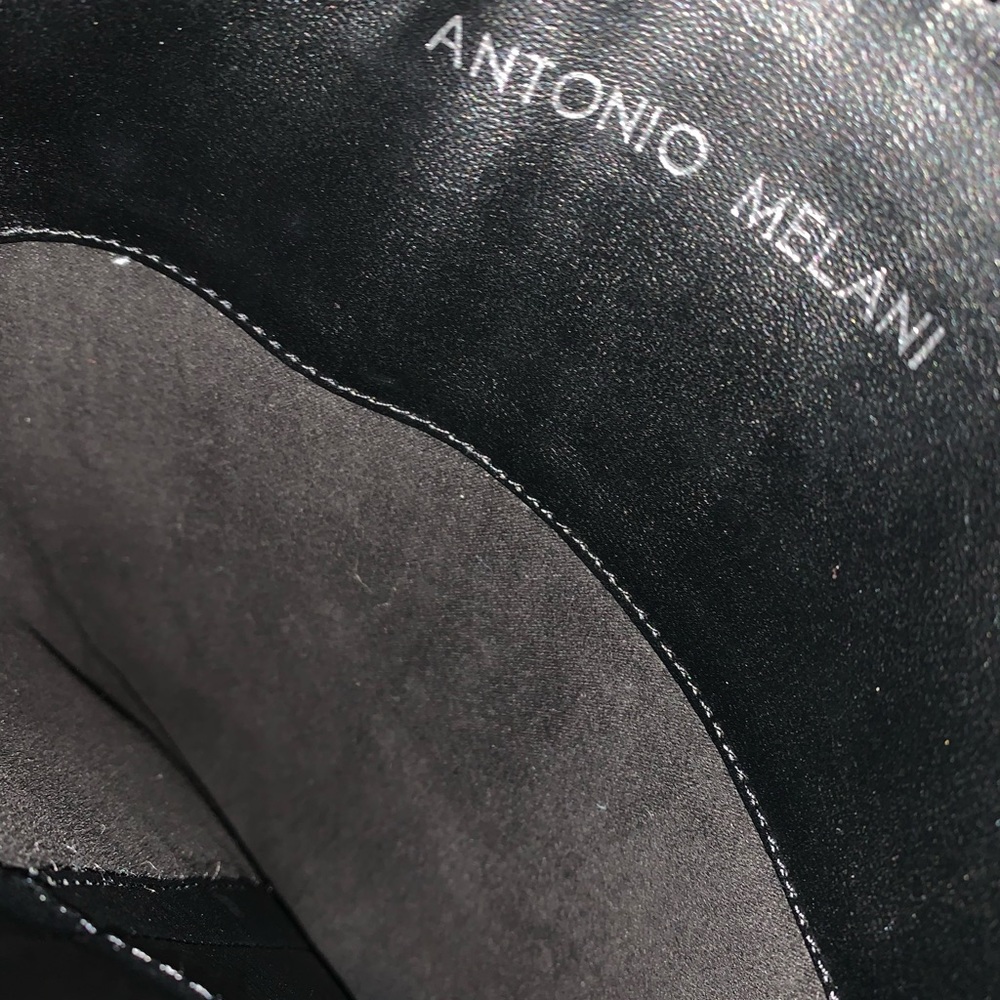 Antonio Melani black leather boots.  Size 7 W Boots are almost brand new. - Picture 6 of 6